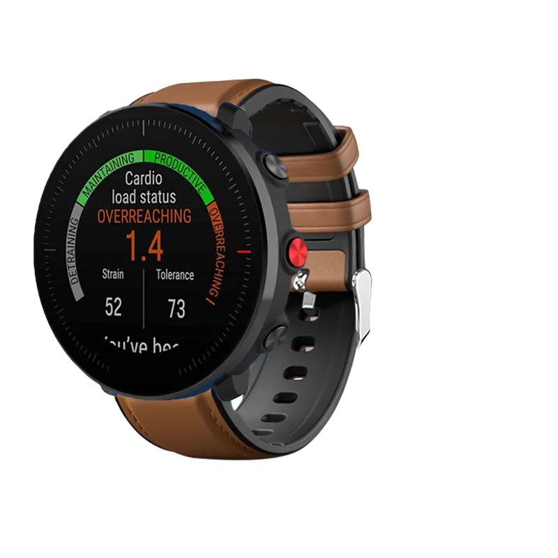 FIFATA 22 мм кожа+ силиконовый двухслойный ремешок для часов Polar Vantage M спортивные часы браслет для Huami Amazfit GTR часы