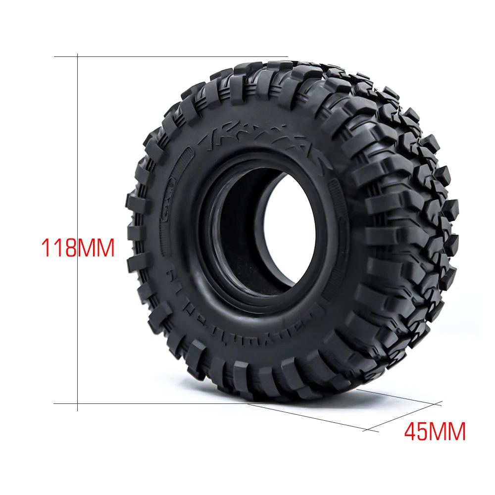 Резиновые шины RC 120 мм 1 9 дюйма для 1:10 Rock Crawler Axial SCX10 Canyon Trail 105 диски TRX4 TRX6 #8174 |