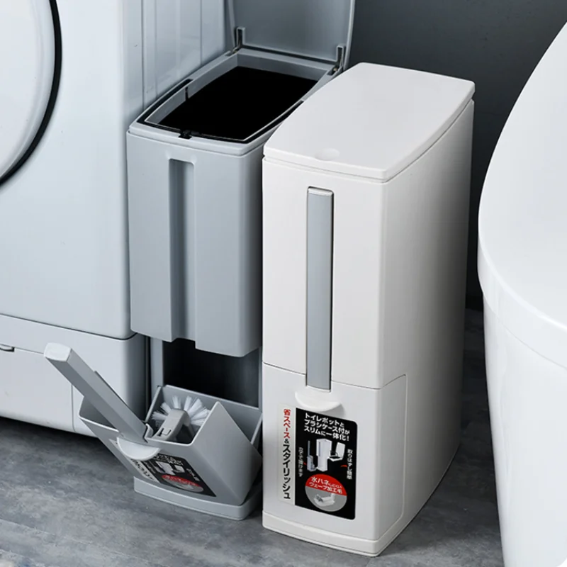 

Narrow Home Modern Trash Can Bathroom Garbage Paper Basket Trash Bin Mini Eco-Friendly Tacho De Basura Trash Bag Holder ED50TC