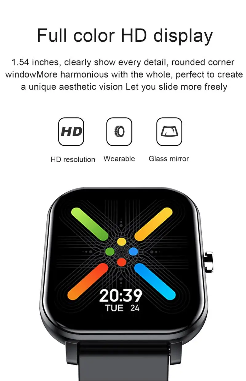 

Smart Bracelet Bluetooth Call Fitness Tracker Full Touch Multi-Sport Mode Blood Oxygen Monitoring Sports Fitness Smart Bracelet