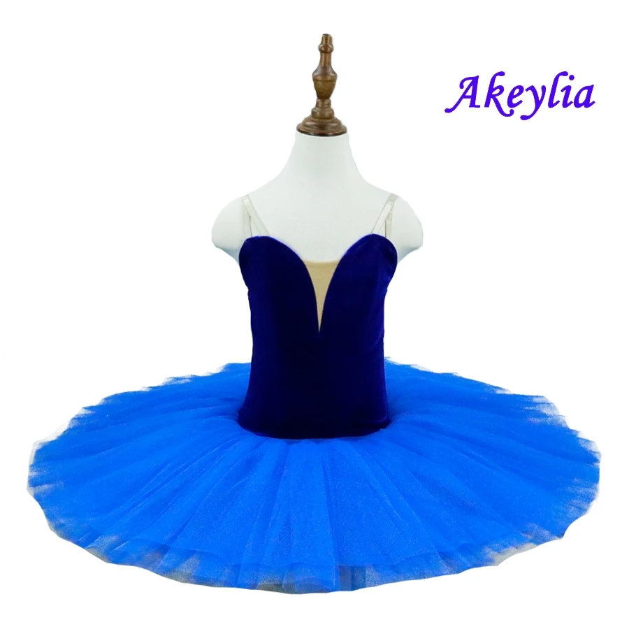 

Velvet bodice ballet tutu royal blue dress pre-professional dance costumes stage ballet tutu skirts pink sky blue white 18044H