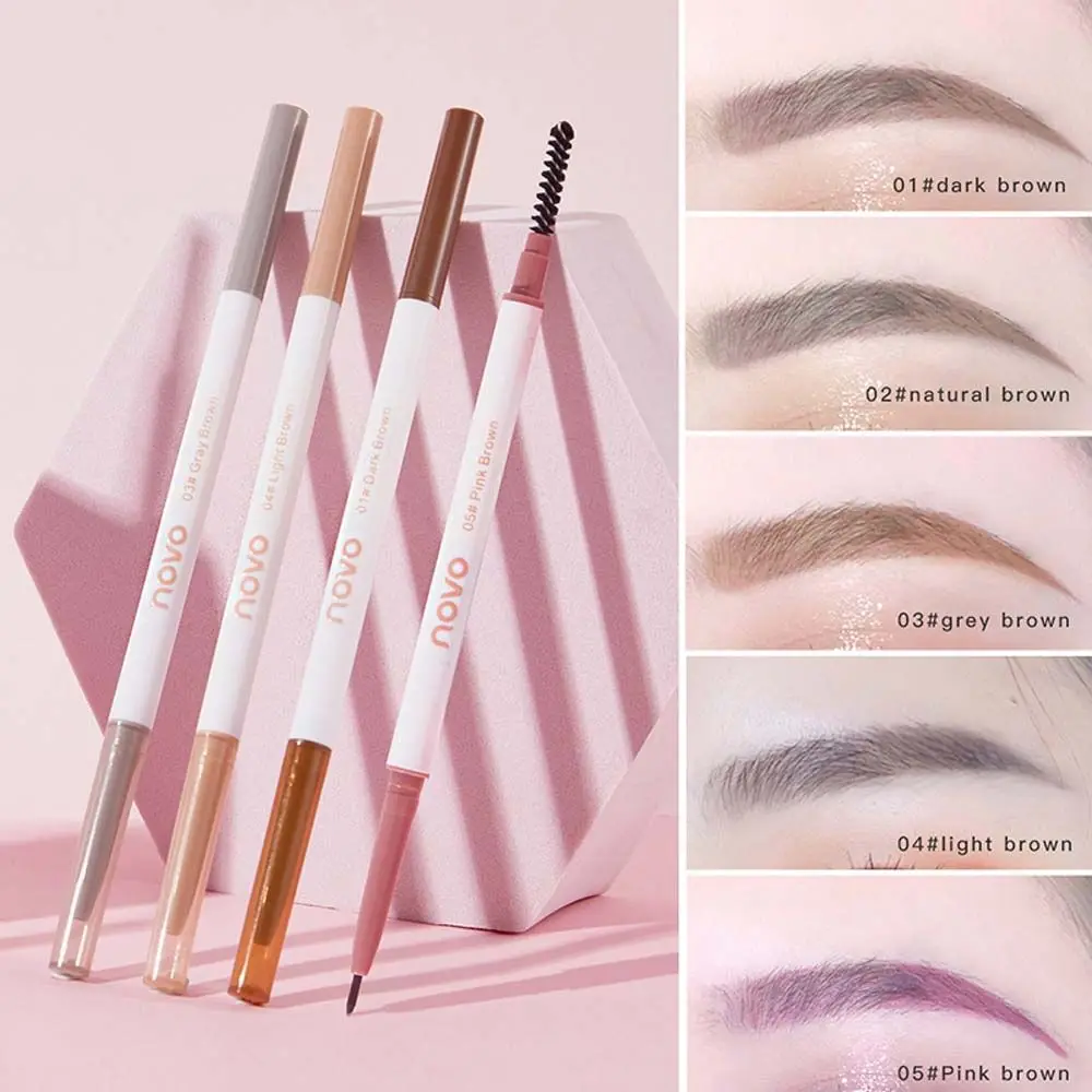 

Eyebrow Pencil Waterproof Natural Long Lasting Double-headed Ultra Fine Eye Brow Tint Cosmetics Brown Color Eyes Makeup
