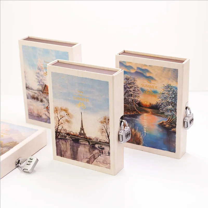 Оригинальный Простой дневник с иллюстрацией блокнот подкладкой книжка паролем