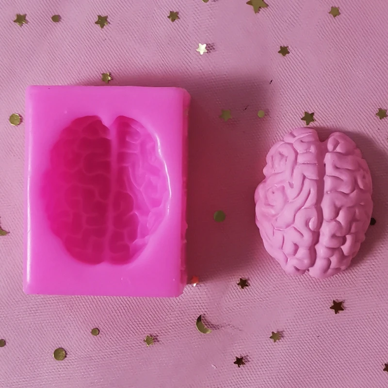 

Creative Head Brains Silicone Resin Mold Cerebrum Epoxy Resin Fondant Mold Tools