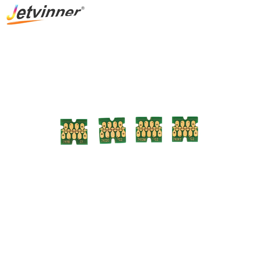 T7411 T7414 одноразовые чипы для чернильного картриджа Epson F6000 F6070 F6200 F6270 F7000 F7070 F7100 F7170