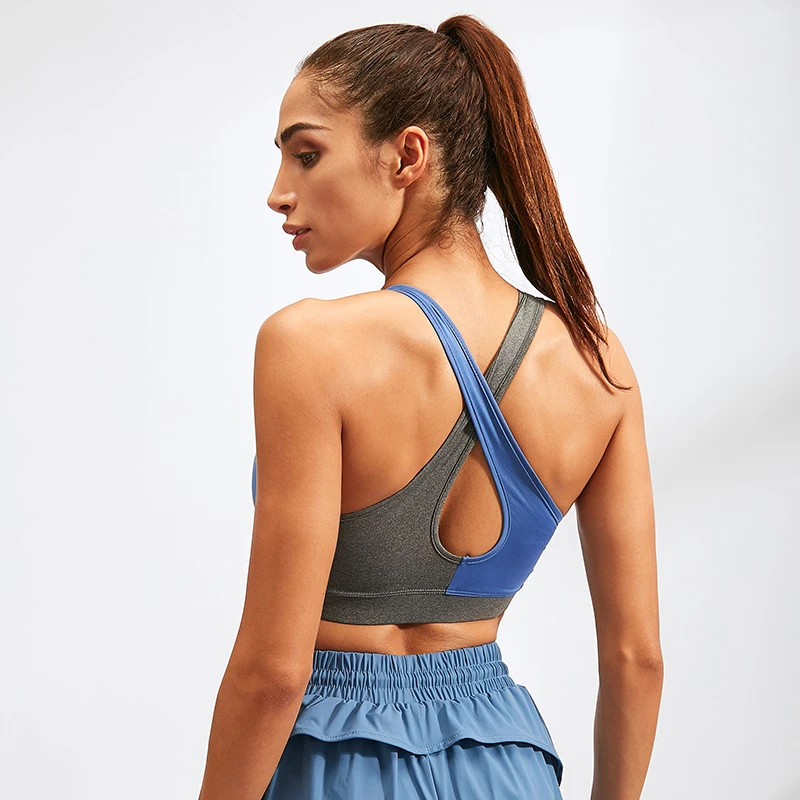 Sexy Sports Bra Top For Fitness Women Push Up Cross Back Yoga Running Gym Femme Active Wear Padded Underwear Crop Tops Female