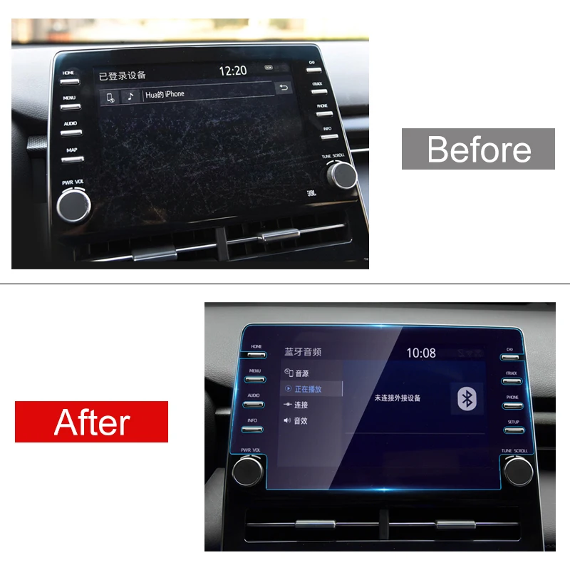 for toyota avalon 2018 2019 2020 tempered glass car navigation screen protector lcd touch display film protective sticker free global shipping