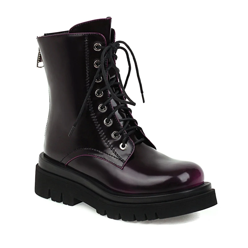 Шорты из искусственной кожи Женские ботильоны сезон осень зима Обувь на низком