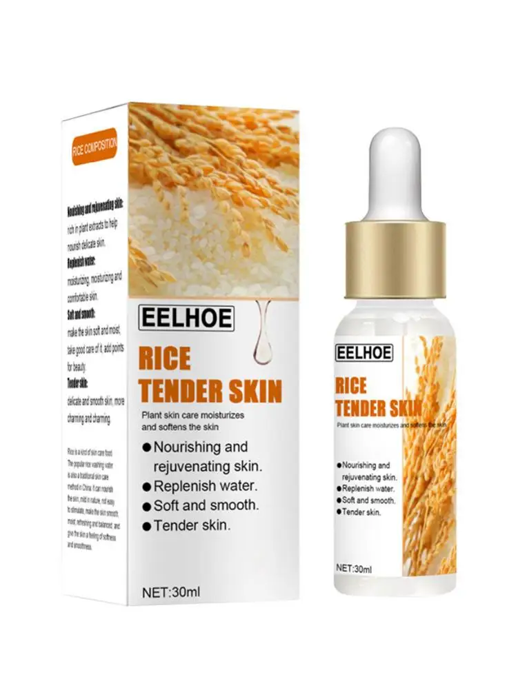 

30ml 1pcs Rice Whitening Essence Moisturizing And Brightening Skin Original Liquid Skin Hydrating Essence Improve Fine Lines