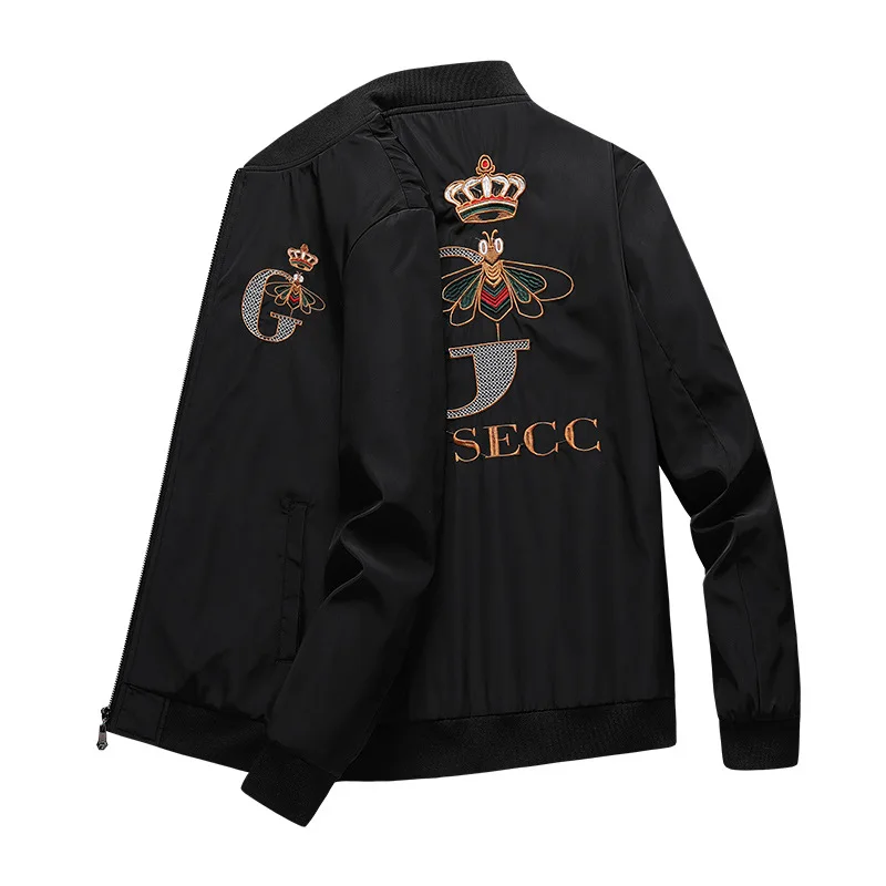 

European Station Men's Coach Jacket Trendy All-Matching and Handsome Spring and Autumn New Pilot Embroidered Baseball Uniform