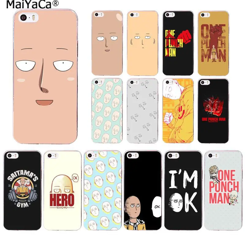 

MaiYaCa Cartoon Anime One Punch Man Novelty Phone Case Cover for iphone 13 SE 2020 11 pro 8 7 66S Plus X XS MAX 5S SE XR Cover