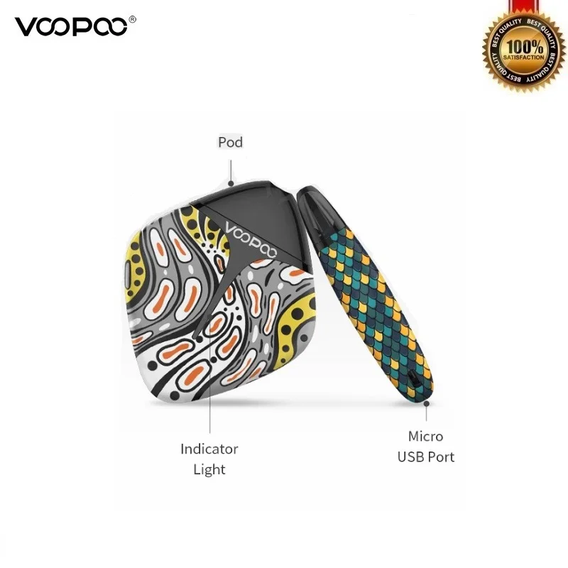 Оригинальная система VOOPOO Finic Fish Pod Kit 350 мАч батарея с картриджем 1 7 мл YC R1 R2 Coil GENE.