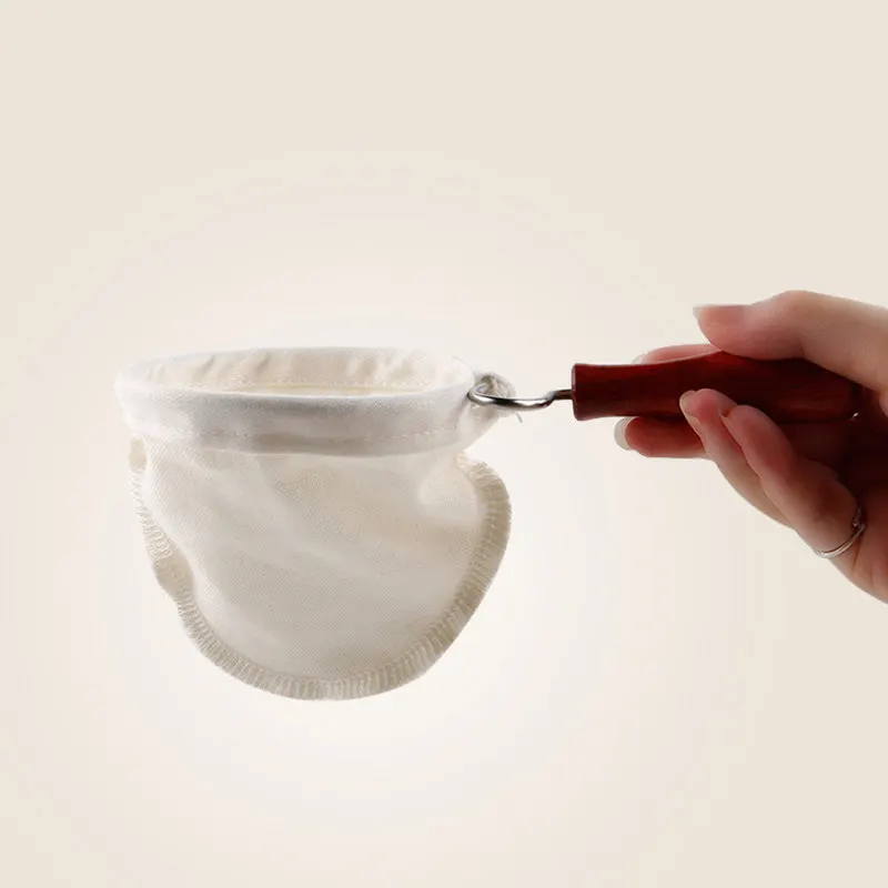 Многоразовый фильтр для кофе с ручкой фланелевая ткань сетчатая корзина