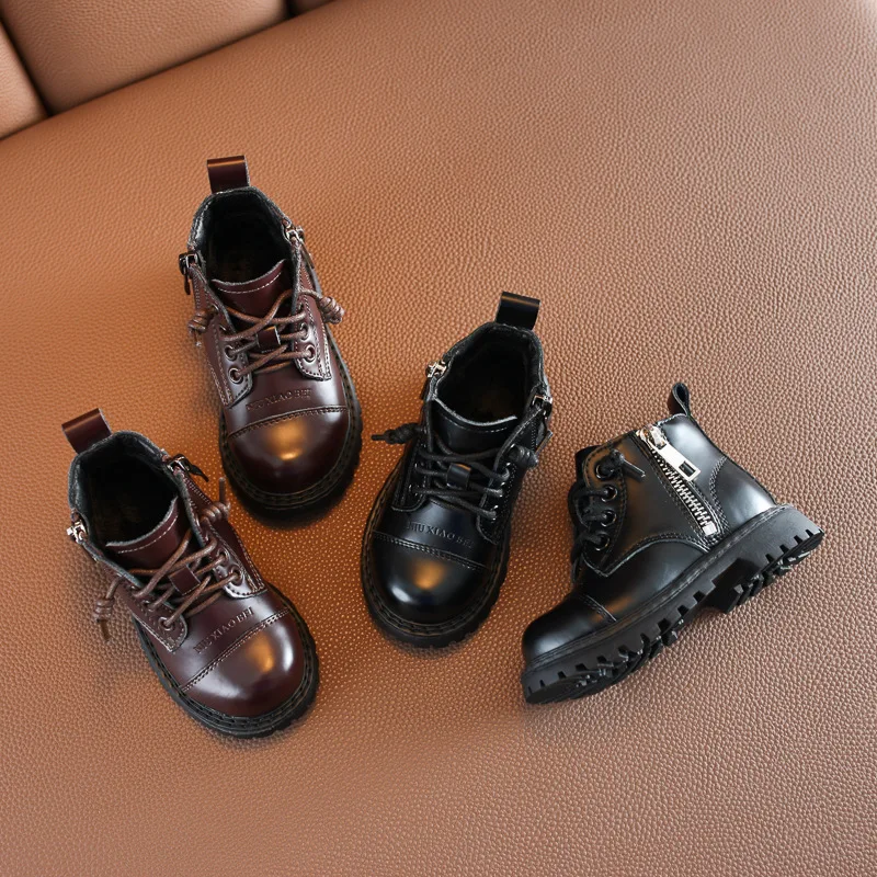 DIMI 2020 зимняя детская обувь для мальчиков и девочек модные детские ботинки Martin из