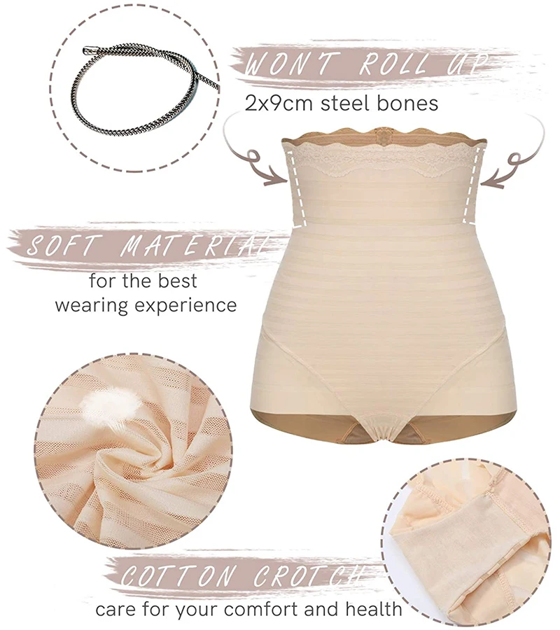 Корректирующее белье для женщин утягивающие живот трусики с высокой талией