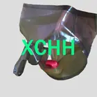 Прозрачные черные мужские латексные резиновые шорты, нижнее белье для пениса, нижнее белье, мужские презервативы для пениса, сексуальные игры для взрослых