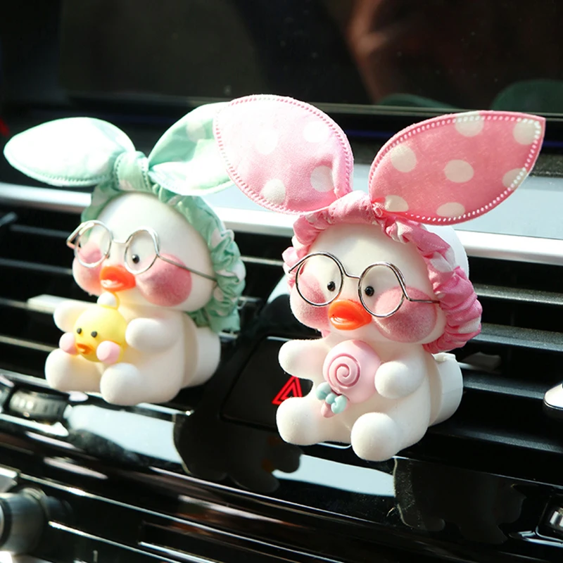 

Lovely Duck,Interior Accessories Car Air Freshener Perfume Mini Doll Cute Auto Air Vent Clip Aromatherapy Car-Styling