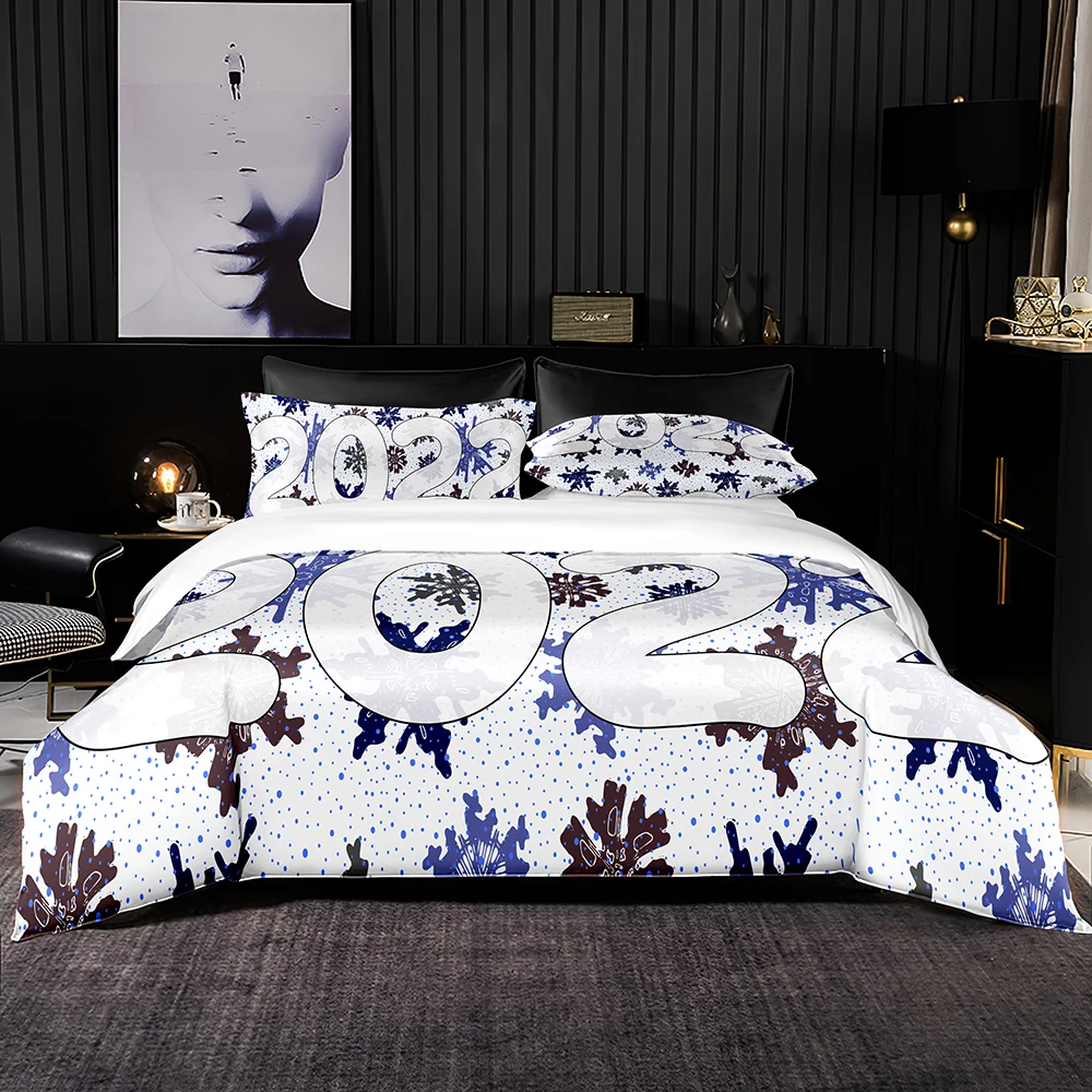 

Elegant Nordic Style Bedding Set Blue Dots Print Duvet Cover 2020 Pattern Set with Pillowcase for Queen King Size