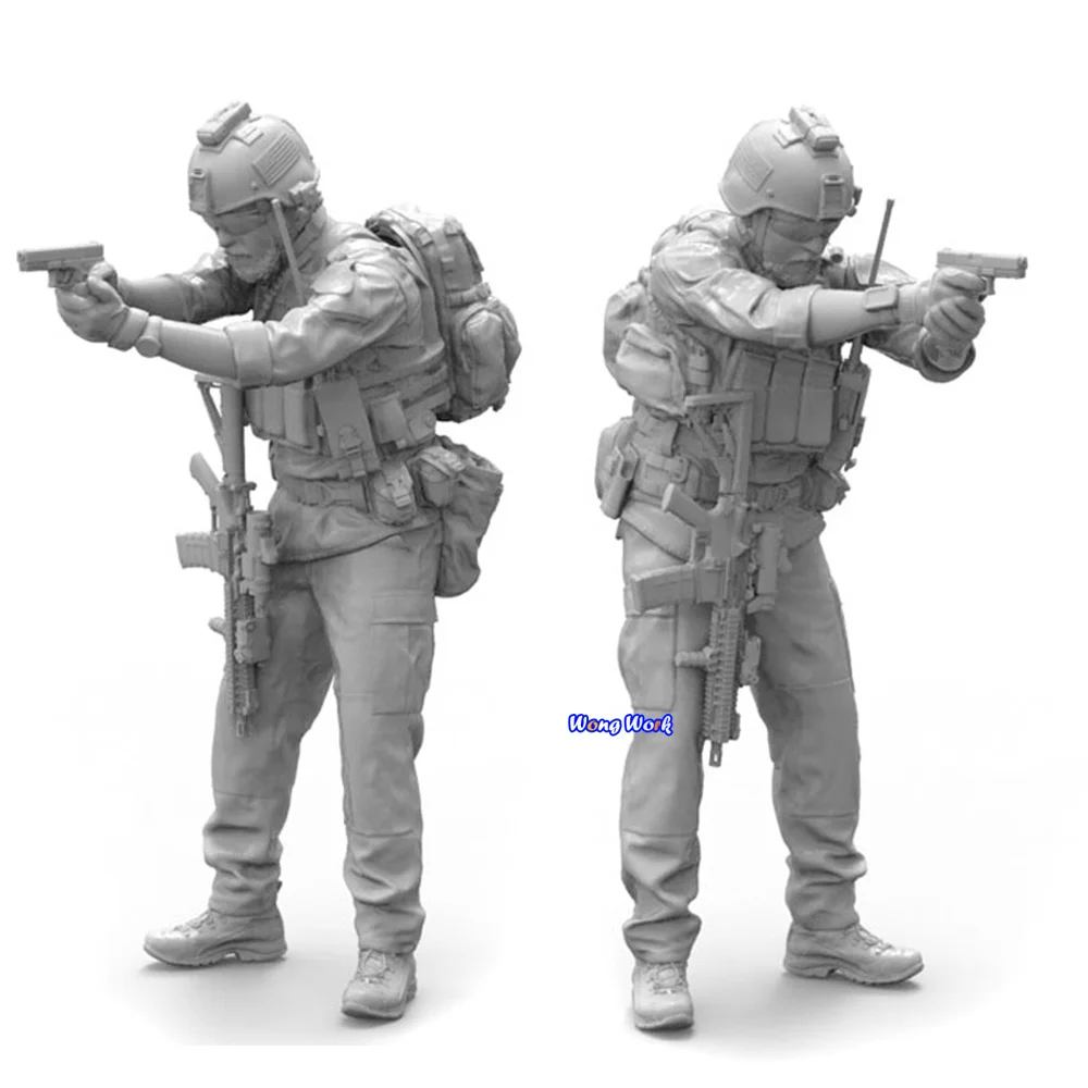 Wong Неокрашенная модель солдата Армии США в масштабе 1/35 набор для сборки гаража GK