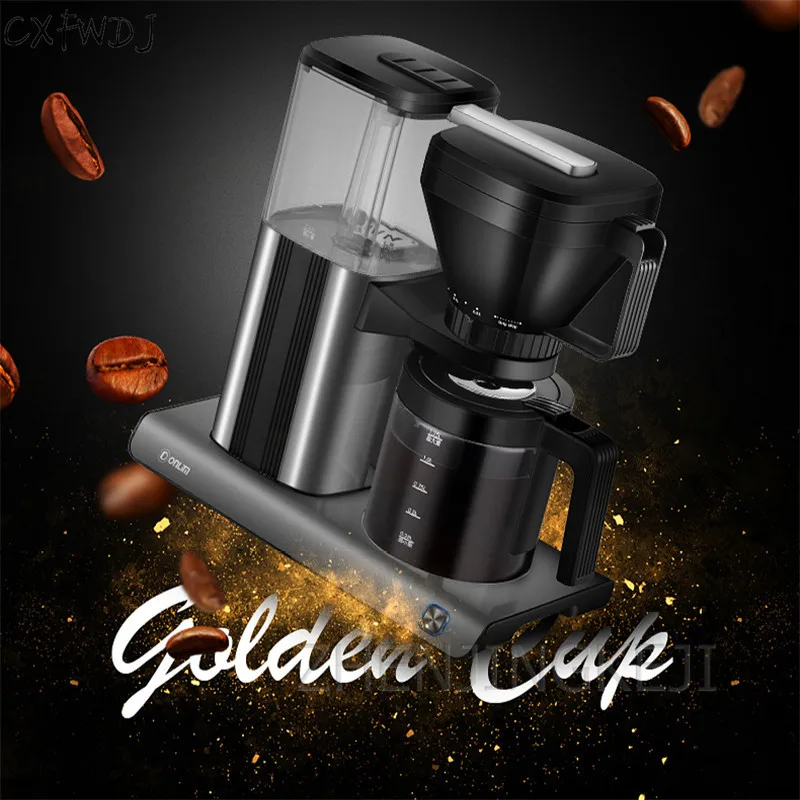 

Coffee Machine DL-KF1068 Home Black Small Full semi-automatic Drip American Coffee Pot 10 Cup Capacity 1450W Coffee Machine