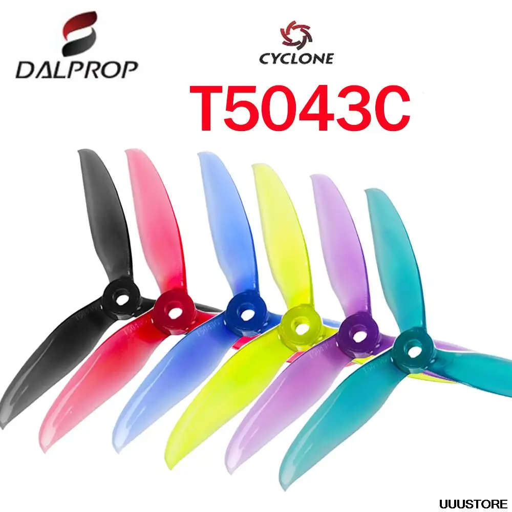 DALPROP CYCLONE T5043C 5043, h&eacute;lice de 3 palas Compatible con Motor POPO, para Dron FPV Freestyle Quadcopter, 20 Uds./10 pares-0