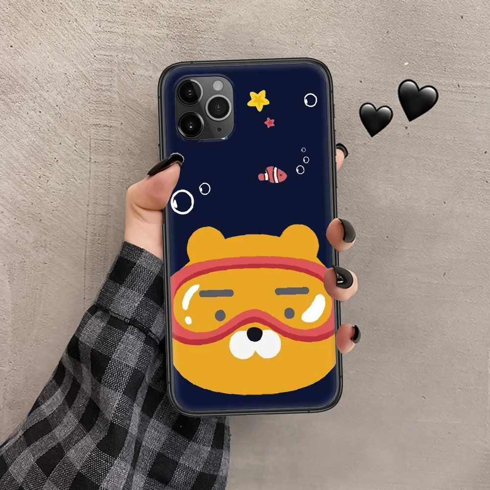 

Friend Cute Peach Cocoa Phone Case Cover Hull For iphone 5 5s se 2 6 6s 7 8 12 mini plus X XS XR 11 PRO MAX black trend Etui