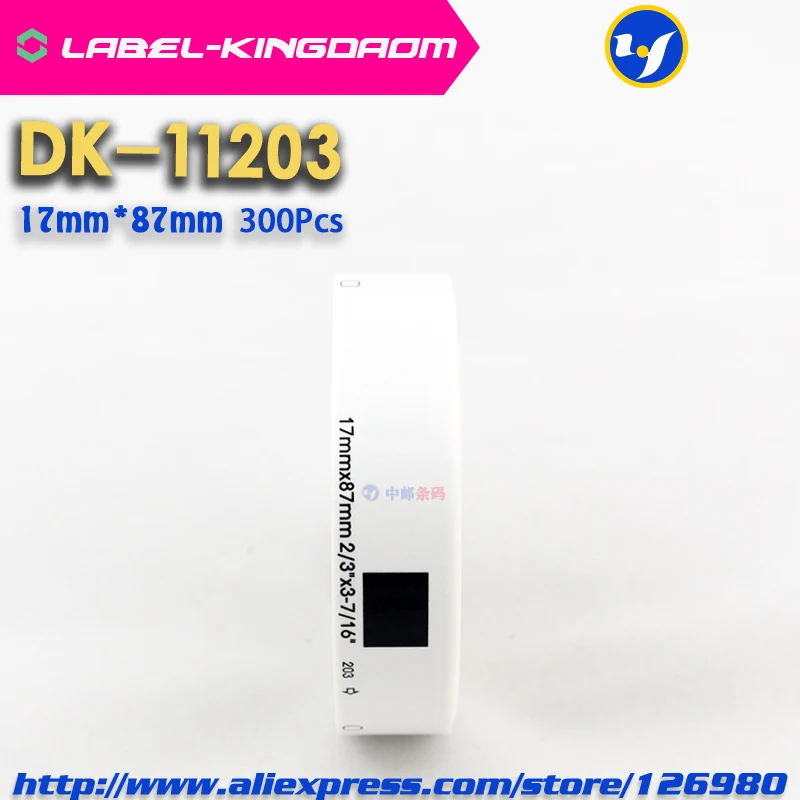2 рулона совместимый DK-11203 этикетки 17 мм * 87 для принтера Brother все поставляются с