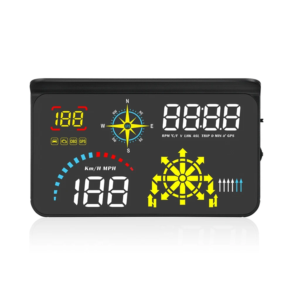 

Q10 автомобильный проектор на лобовое стекло OBD2 HUD GPS Спидометр воды и масла Температура об/мин проектор на лобовое стекло проектор HUD с навига...