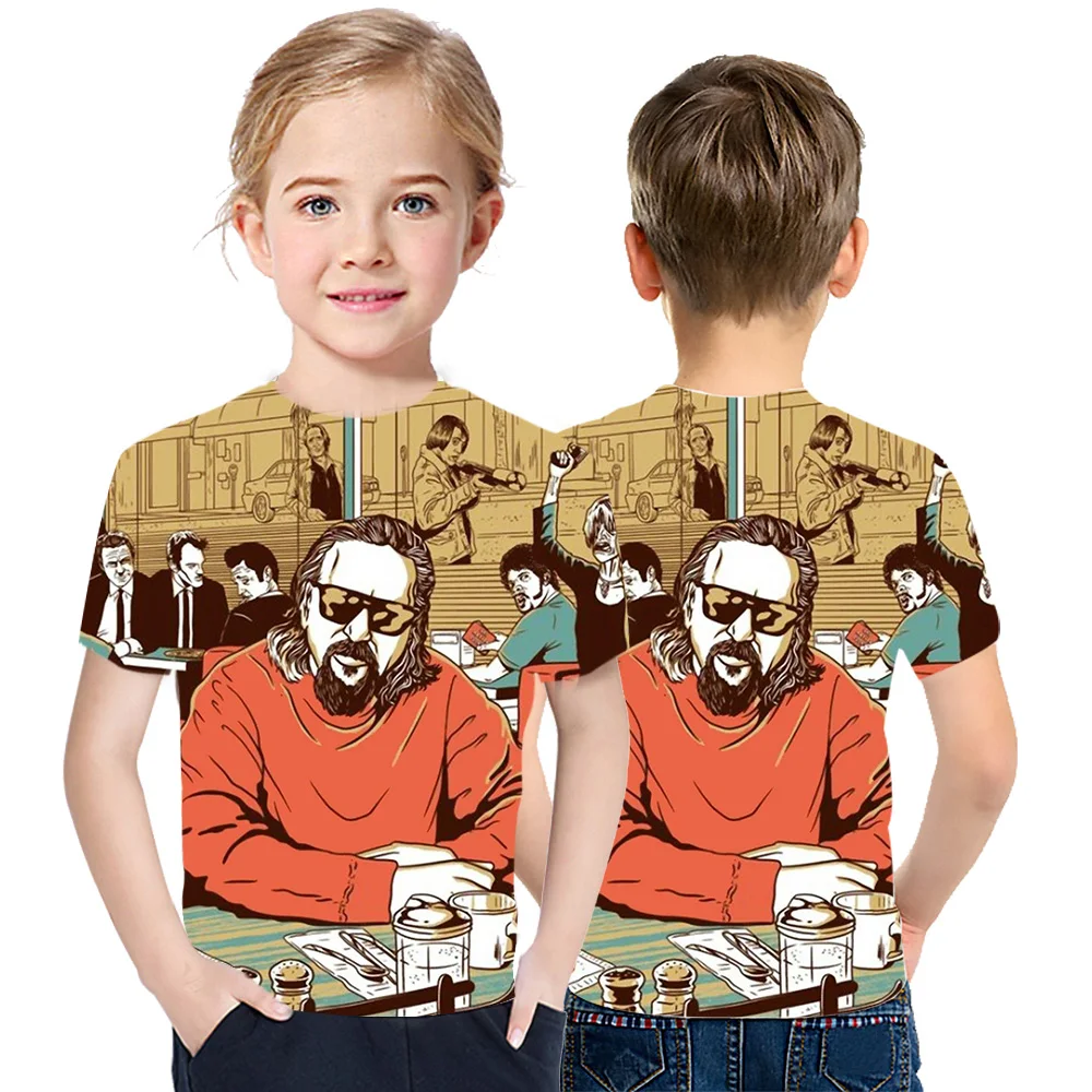 

The Big Lebowski Summer Boutique 3D Printing Boys And Girls T-Shirt Fashion Casual Short Sleeve Children's Sports Top