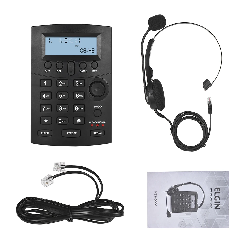 Телефонный комплект Telefon портативный колл-центр с защитой наушников Гибкий