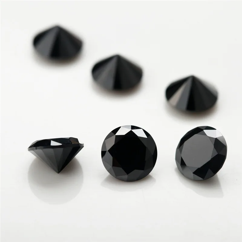 

5A Grade CZ gemstone 2mm 3mm Faceted Black Spinels Precious Stone Loose Synthetic Spinel Beads for Jewelry