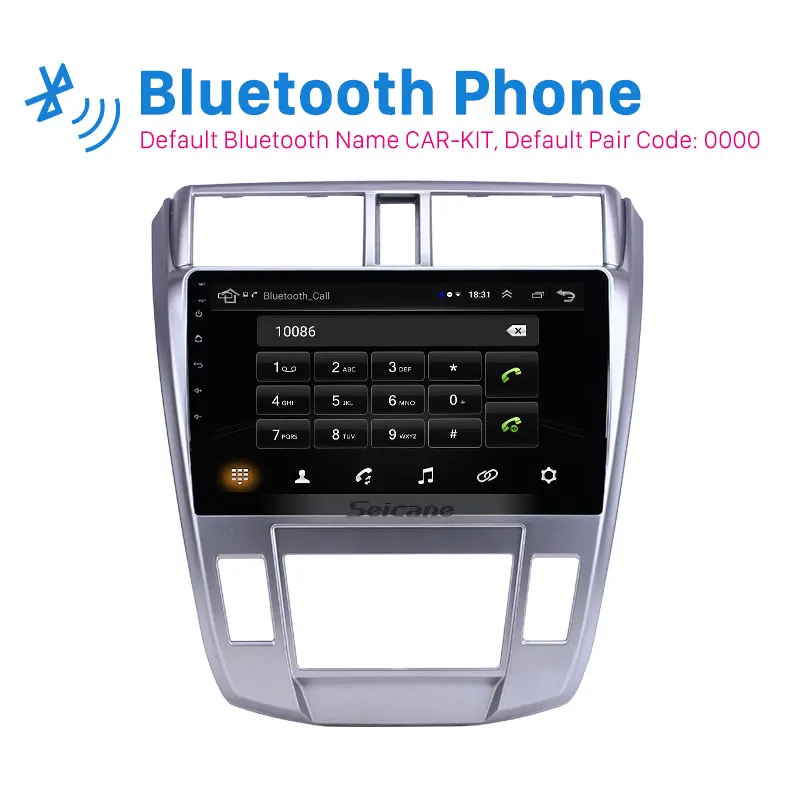 Seicane 10 1-дюймовый Автомобильный GPS стерео радио Android 9 1 для 2008-2013 Honda City Auto A/C 2.5D экран