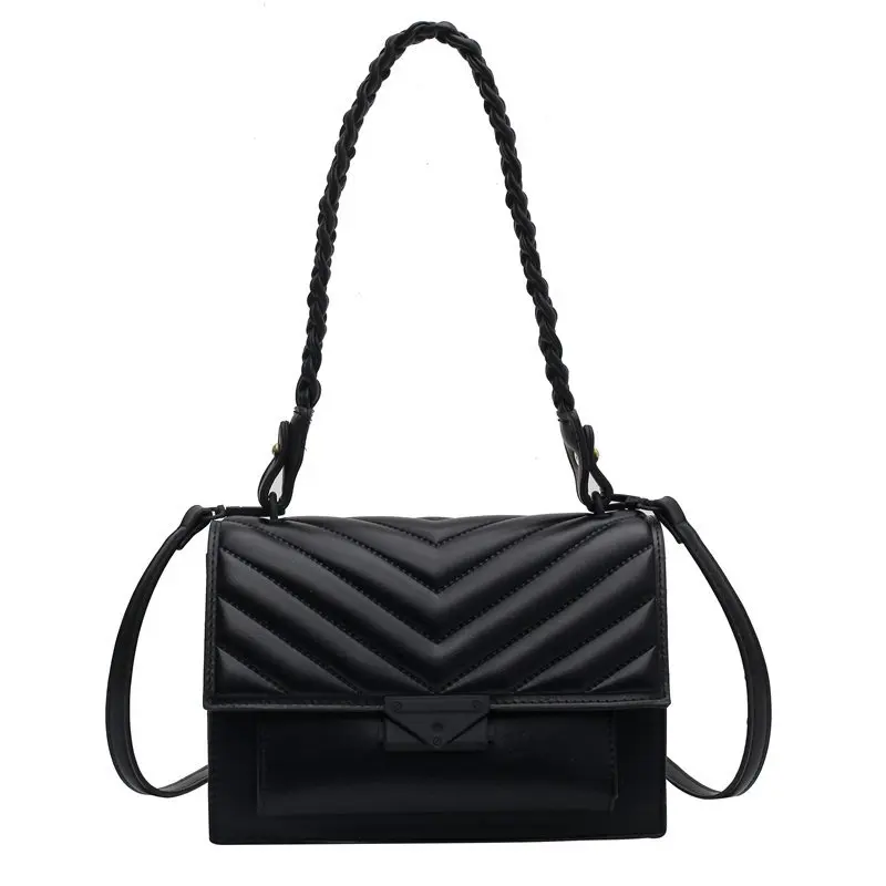 

V Shape Brand Designer PU Leather Crossbody Bags For Women 2021 New Luxury Shoulder Bag Lady Branded Small Handbags and Purses