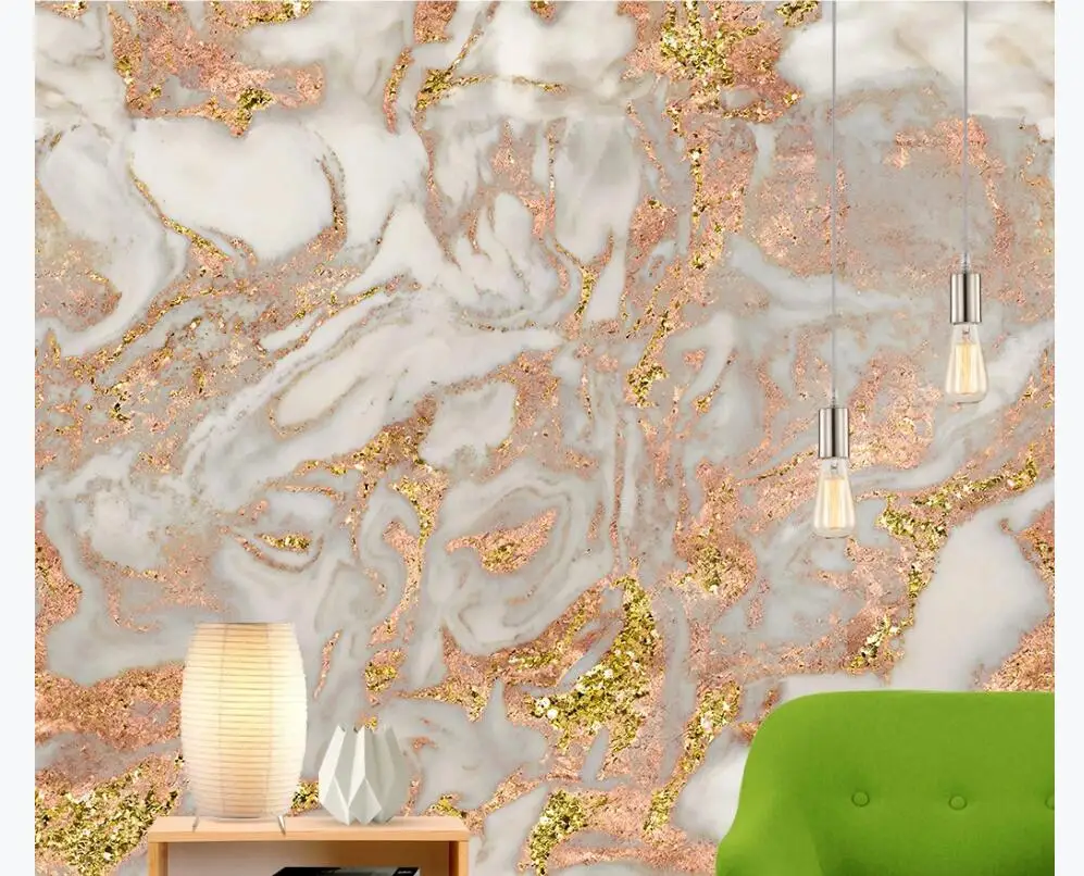 Обои на заказ фотообои посыпанные золотой и голубой текстурой элегантный