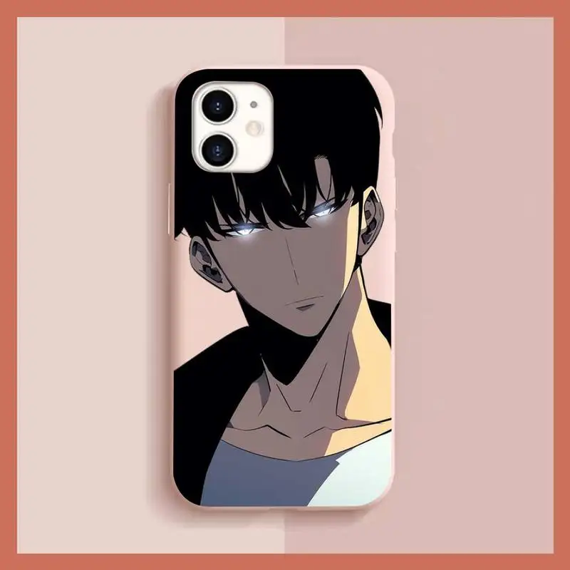 

YNDFCNB Comics solo leveling cool Sung Jin-Woo Phone Case for iPhone 11 12 13 mini pro XS MAX 8 7 6 6S Plus X 5S SE 2020 XR case