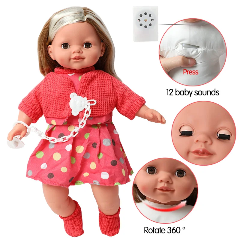 40 5 см длинные волосы reborn doll 16 дюймов имитация модной одежды реалистичный