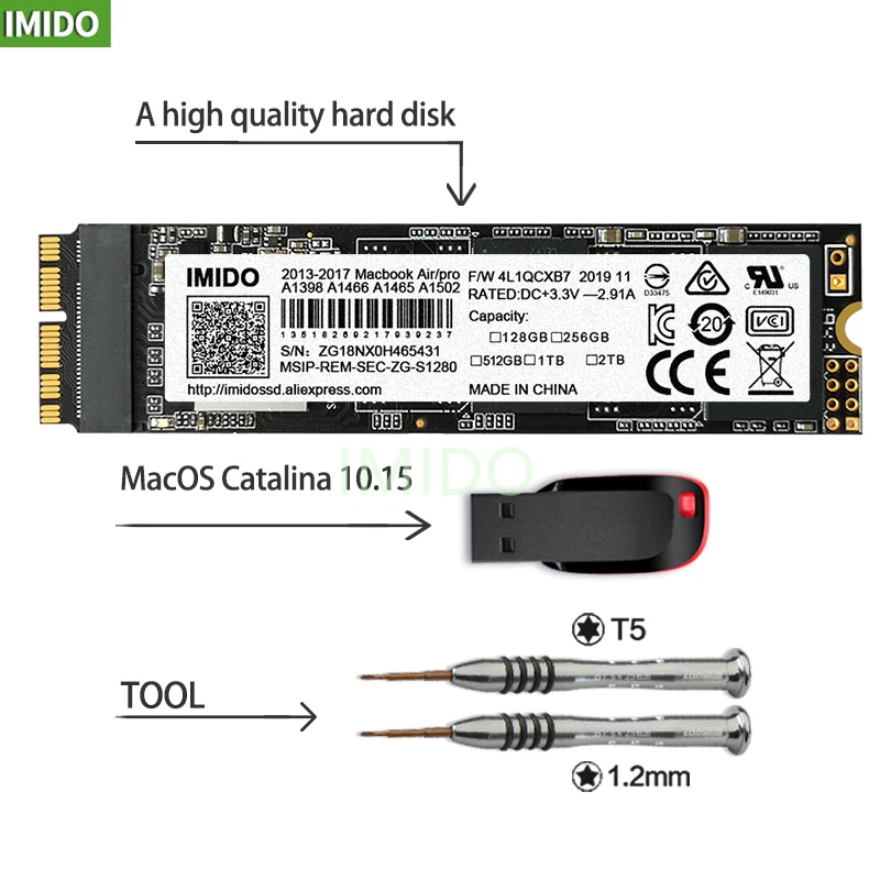 Новый 256 ГБ 512 ТБ SSD для 2013 2014 2015 Macbook Pro Retina A1502 A1398 Air A1465 A1466 iMac A1418 A1419 MAC SSD|Внутренние