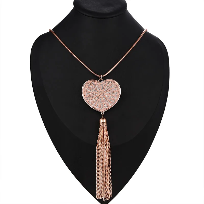 Женское длинное ожерелье ZOSHI цепочка золотого цвета с подвеской-кисточкой для