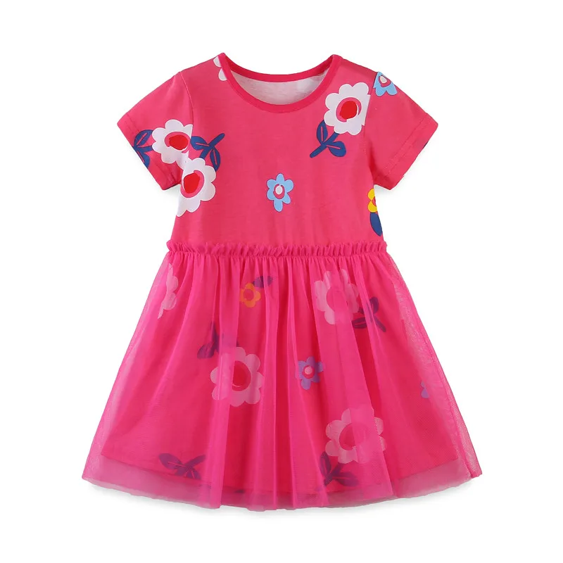 

QNPQYX Flowers Princess Tutu Dress For 2-7T Girls Cotton Clothing Floral Toddler Party Girls Dresses New Kids Frocks