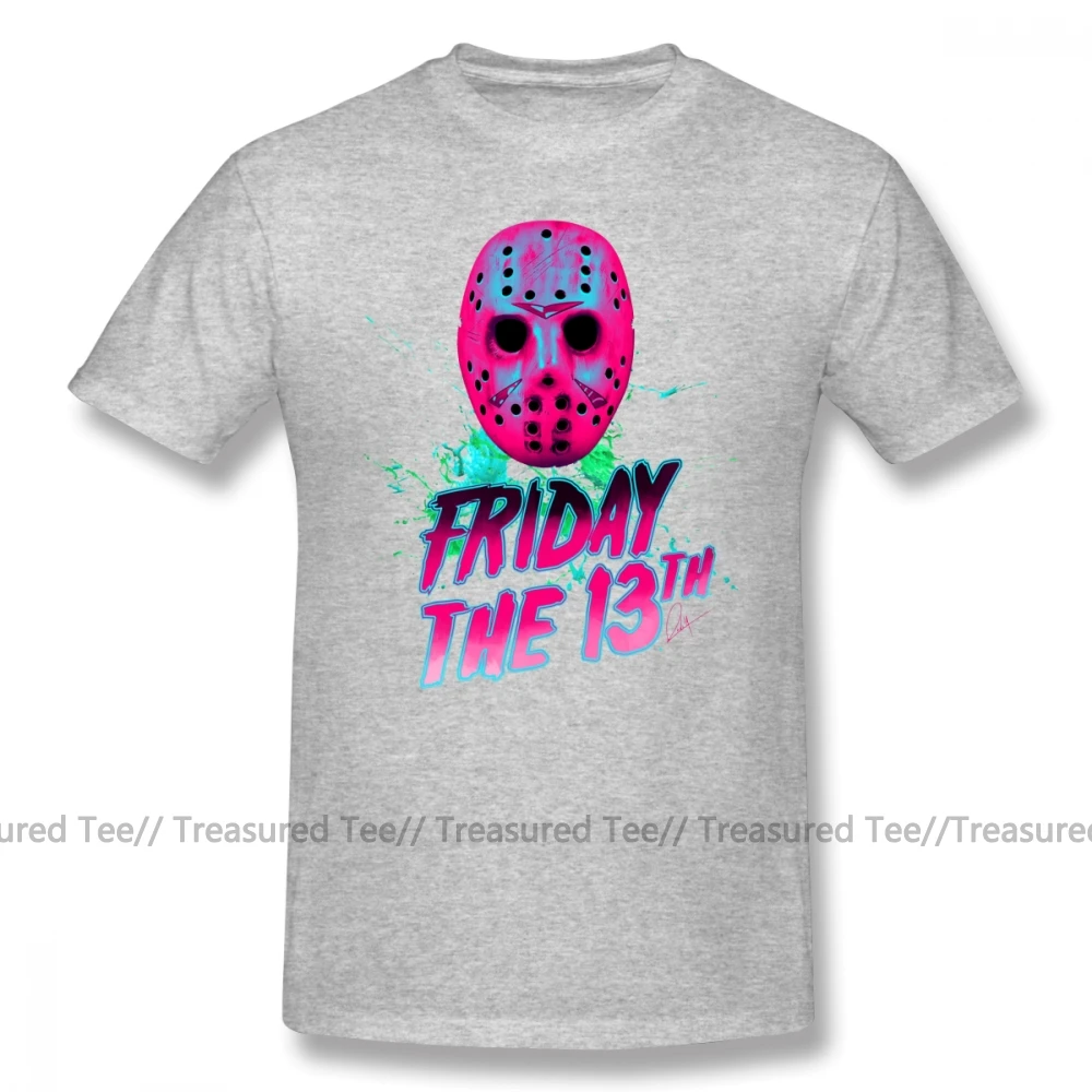Friday 13, футболка, FRIDAY THE 13TH Neon V, футболка с графическим принтом, футболка с короткими рукавами, Мужская забавная Базовая хлопковая футболка, плюс размер