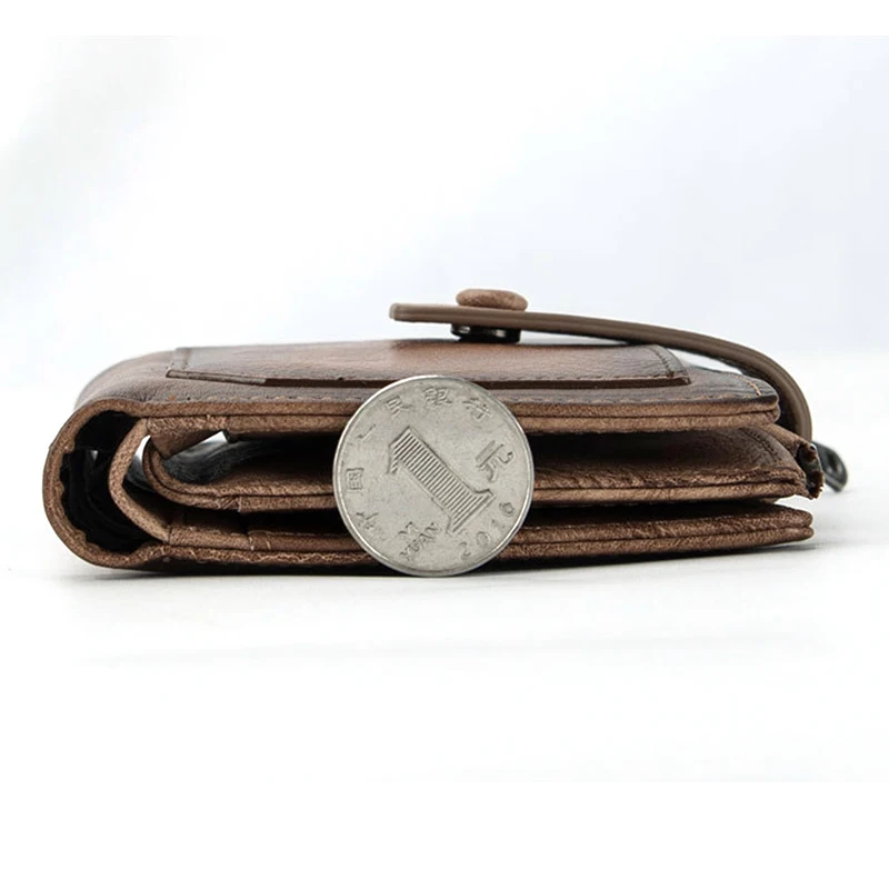 Многослойный двойной клатч кошелек для мужчин кредитный/держатель id карты