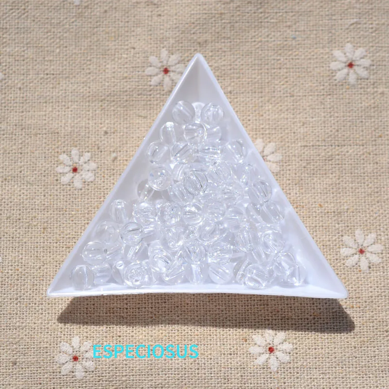 Бусины круглые акриловые 6 мм прозрачные 200 шт. | Украшения и аксессуары