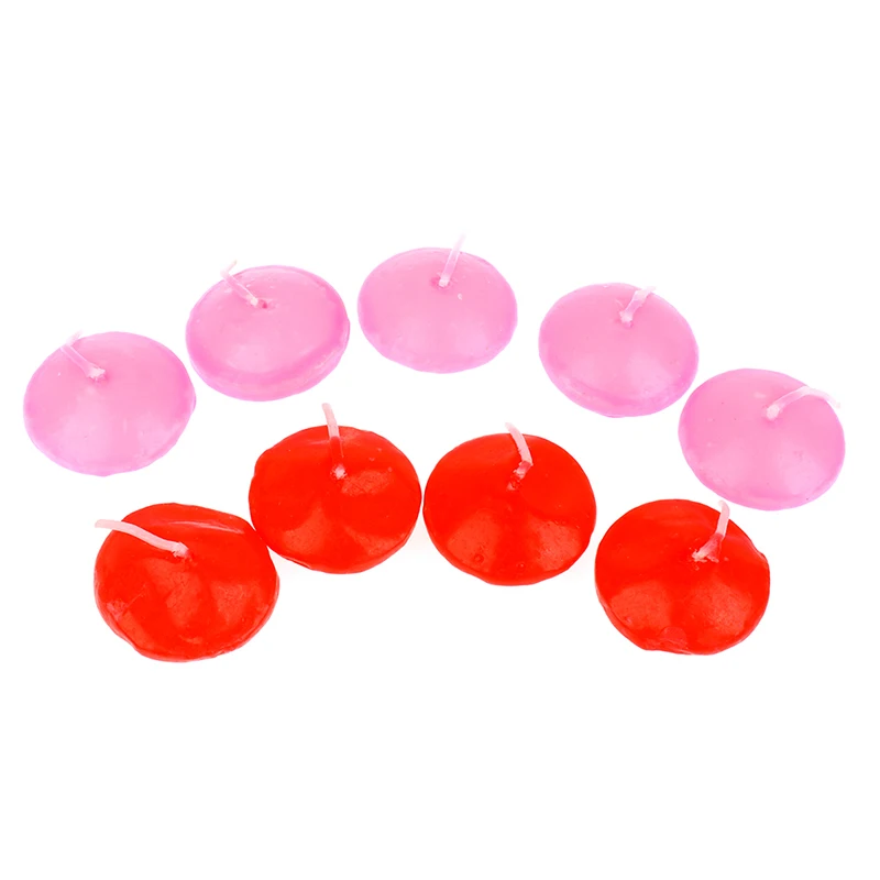 10 искусственных мини-плавающих свечей неароматическое романтическое украшение