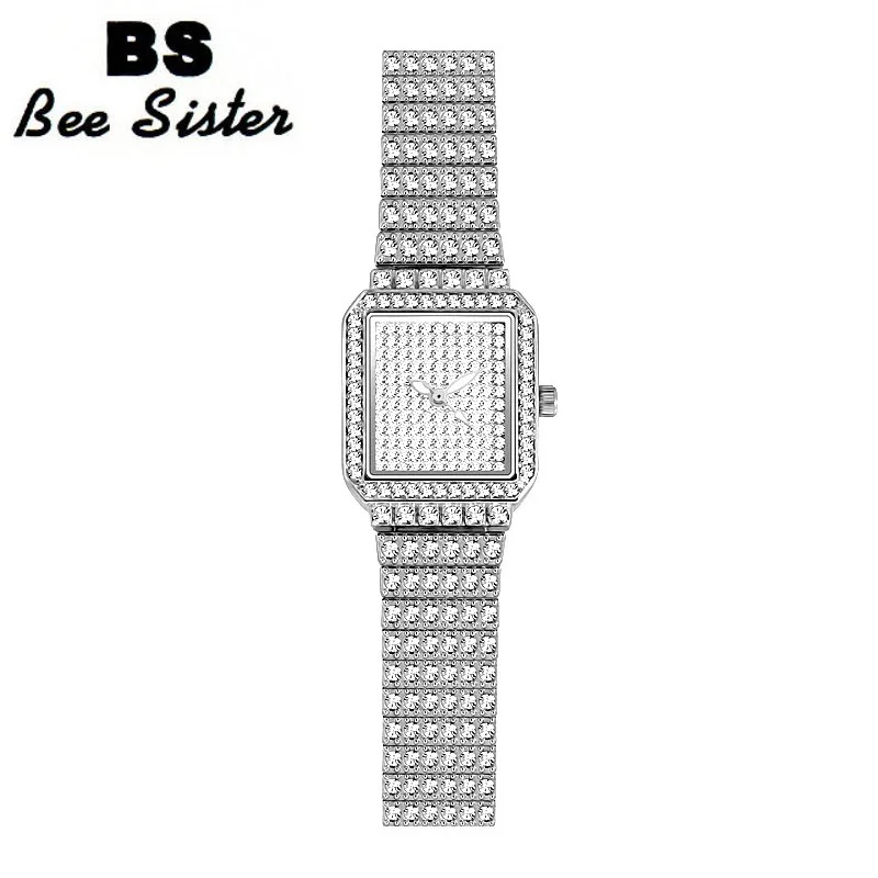 

BS Fashion Women's Diamond Quartz Watch New Watch Cross-Border Chain Watch Spot Women's Watch Full Diamond Alloy High Quality Wa