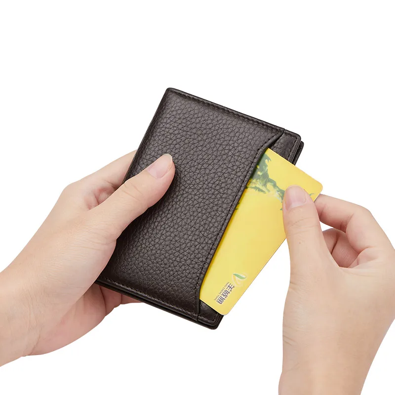 2021 new leather short mens wallet mini ultra thin multi function card holder fashion vertical coin bag drivers license wallet free global shipping