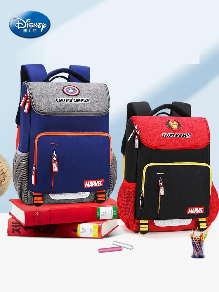 

Genuine Disney Children's Schoolbag Primary School Boys 1-3-6 Grade 6-12 Years Old Marvel Schoolbag Boy Backpack