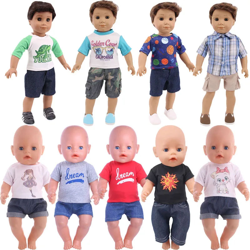 Кукольная одежда повседневный домашний костюм из двух предметов для