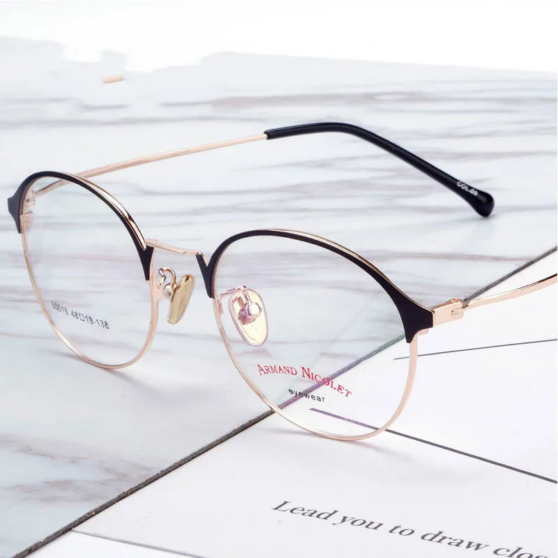 Ультралегкая оправа для очков ретро оптовая продажа Круглая близорукости