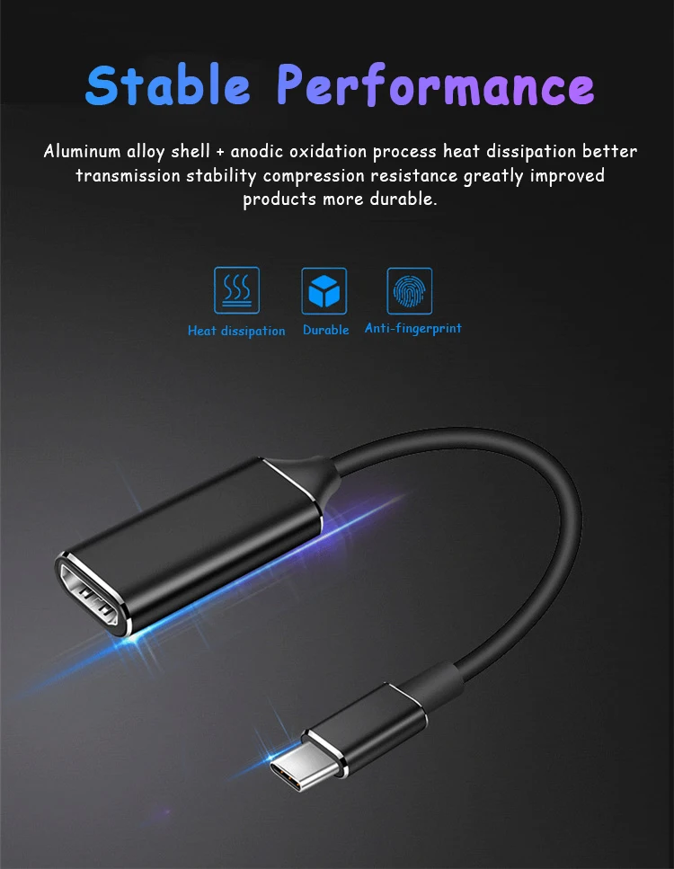 Адаптер типа c к HDMI HD tv адаптер USB 3 1 4K конвертер для ПК ноутбука планшета Тип