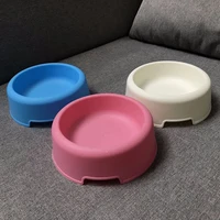 pet round bowl basic food dish and water feeder for dogs and cats easy to clean comedero perro pet feeding products